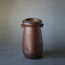 Japan Bizen Ware Kiyomarosaku flower earrings beautiful hair color pay in the name box