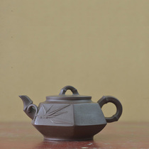 KC2195 Hexagonal Bamboo Purple Clay Pot