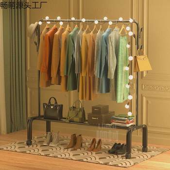 Household storage clothes rack floor-standing bedroom small drying clothes rack folding dormitory room simple drying clothes rod