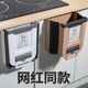 Kitchen trash can foldable household cabinet door wall-mounted pull-out storage bin for telescopic car trash can