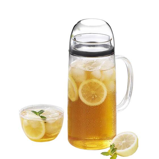 Fully Sealed Dust-Proof Glass Cold Water Jug 2L Large Capacity Heat-Resistant Explosion-Proof Household Water Bottle for Refrigerator Use