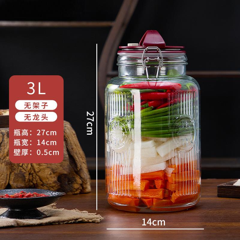 Cross-Border Glass Juice Jar, Laundry Detergent, Wine-Soaking Glass Bottle, Gallon Container with Tap, Beverage Dispenser, Cola Bucket