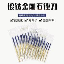 Gold-coated titanium diamond files assorted files triangle files emery files flat bevel files set files