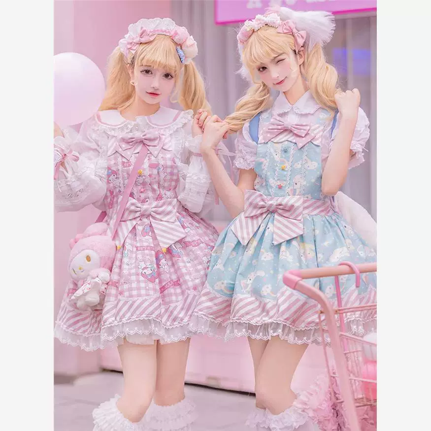 Сэнрио, милый slip-платье, стиль Лолита, Cinnamoroll, Lolita Jsk