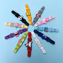 Male and female childrens overalls rope anti-falling clip childrens overalls skirt anti-falling shoulder elastic band anti-slip fixed clip