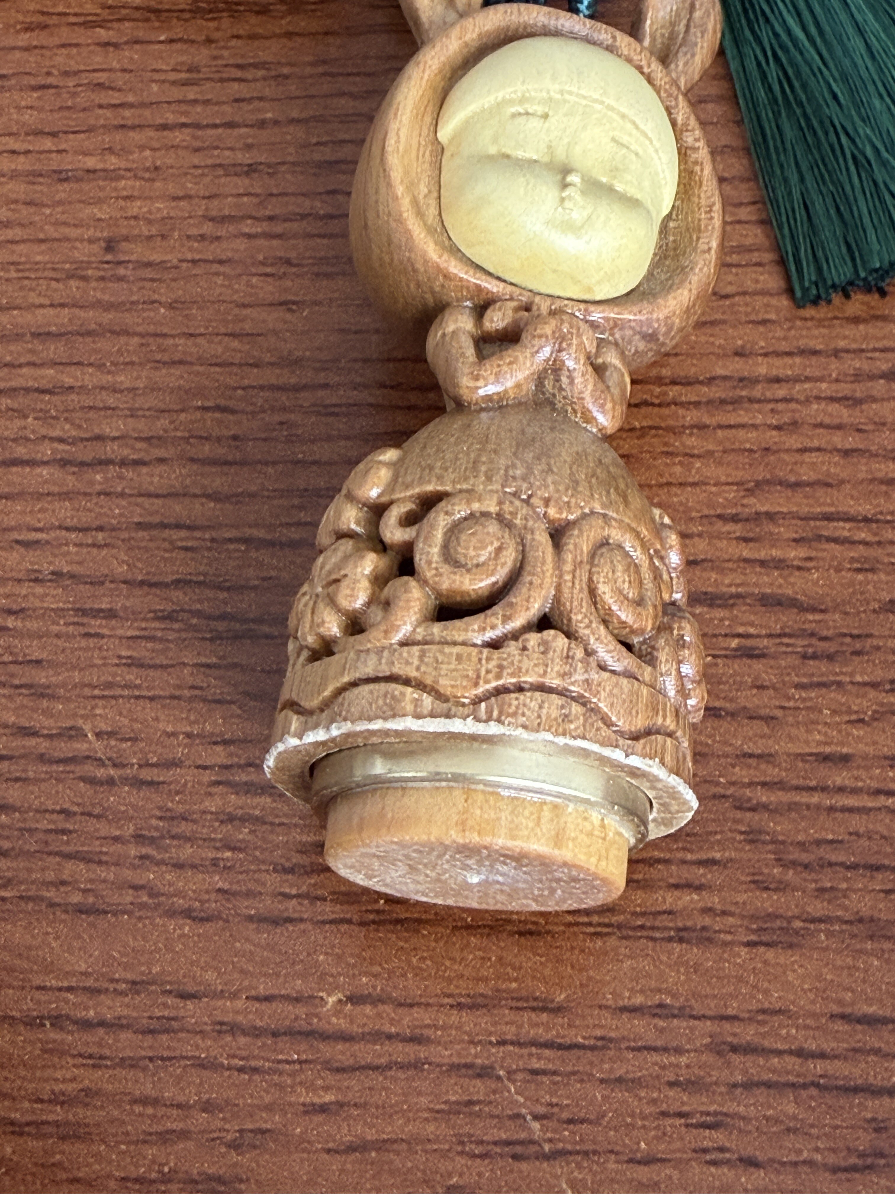 檀香木镂空雕刻香囊葫芦挂件铃铛小吊坠扩香器饰品钥匙扣手机挂坠评价