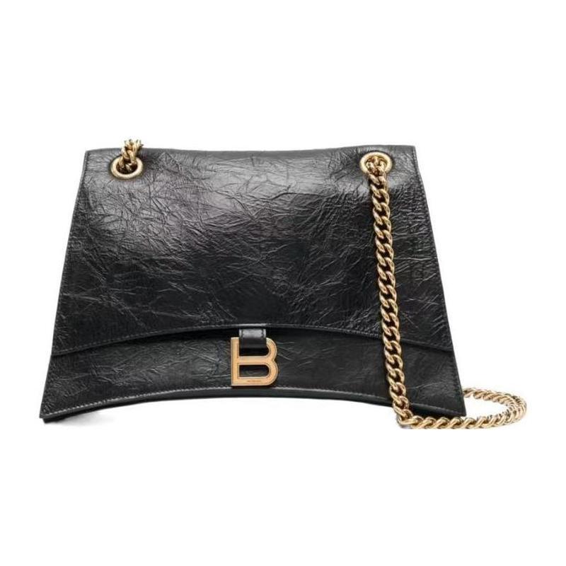 Balenciaga Calfskin Handbag, Crossbody Shoulder Bag, Medium Size, Women's Model, Black