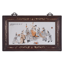 Great Wealth and Longevity an Old Collection Orphan Hand-painted Ink and Color Gold Porcelain Painting CV of Great Wealth and Longevity