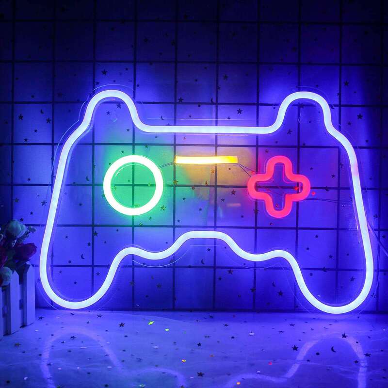 New Product Neon Light Game Controller, Male and Female Version Atmosphere Light, Indoor Decorative Light, Led Backboard Neon Light