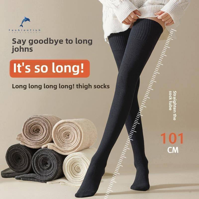 Autumn and Winter Women's Over-The-Knee Black Socks, Long Socks, Pure Cotton Knee-Protecting High-Top Long Socks Autumn and Winter Women's Over-The-Knee Black Socks, Long Socks, Pure Cotton Knee-Protecting High-Top Long Socks