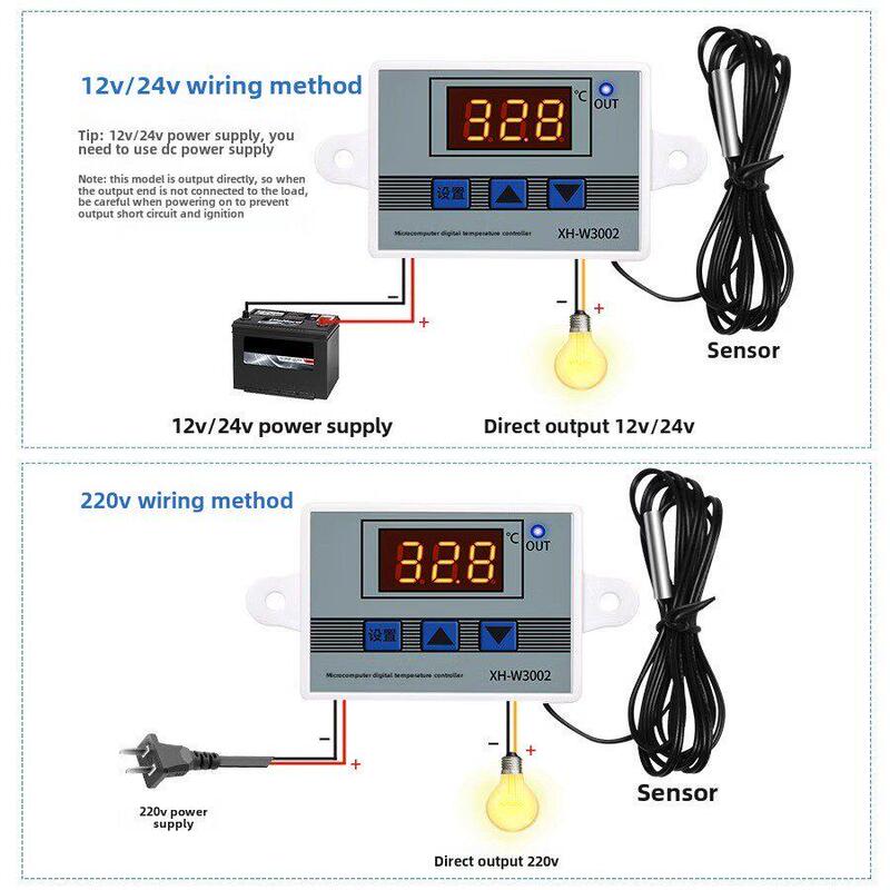 Thermostat Digital Display Intelligent Fully Automatic Xh-W3002 Microcomputer Digital Temperature Controller Electronic Temperature Control Switch