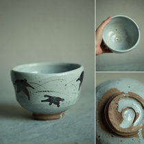 Japanese Tea Ceremony Painted Matcha Bowl Zai Ming