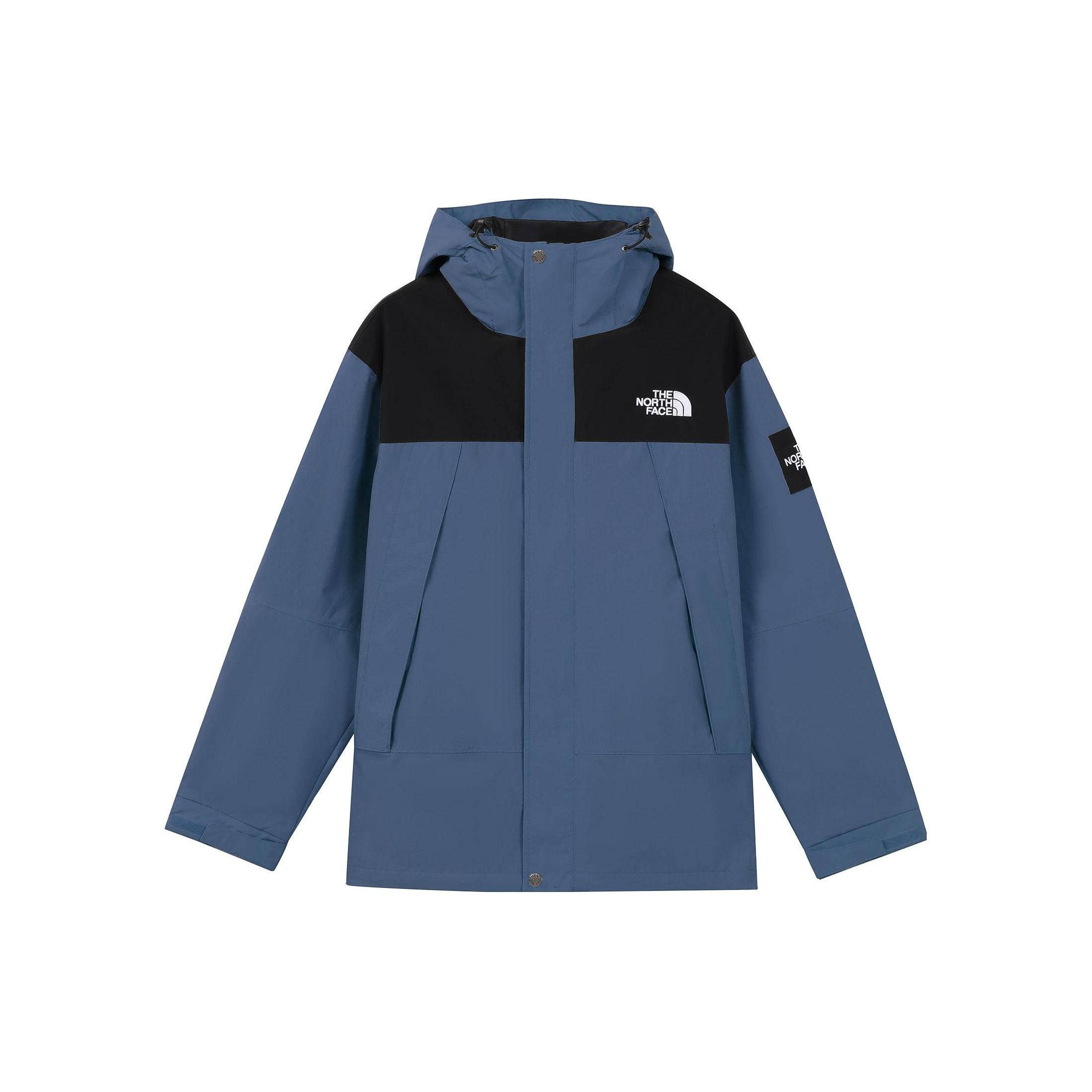 北面THE NORTH FACE  Logo标识连帽夹克冲锋衣外套男女同款蓝色