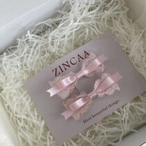 Korean girly lychee pink lace bow hairpin sweet temperament duckbill clip bangs clip broken hairpin headdress