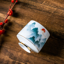 Mo Shang Guan Shan Master Cup National Master Liu Peizhu hand-painted tea cup teacup home gift
