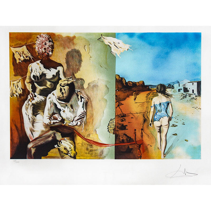 Dali miraculously (when the dream puts its hand on a man's shoulders) pro-pen signature 48300