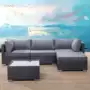 Sofa ngoài trời giải trí wicker ghế ban công mây ghế sofa kết hợp mây ngoài trời sofa ngoài trời đồ gỗ ngoài trời - Nội thất siêu thị xe đẩy tay 4 bánh