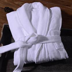 Five-Star Hotel Bathrobe, Soft and Thick, White Cotton Towel Material, Pure Cotton Homestay Bathrobe