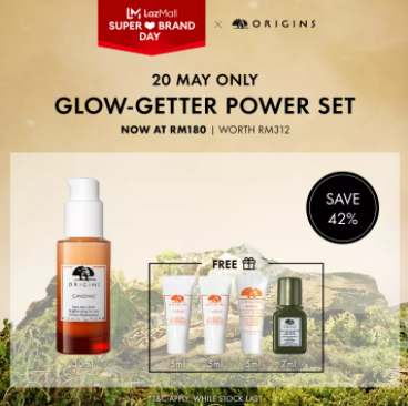 Glow-Getter Power Set - Origins Ginzing Into the Glow Brightening Serum