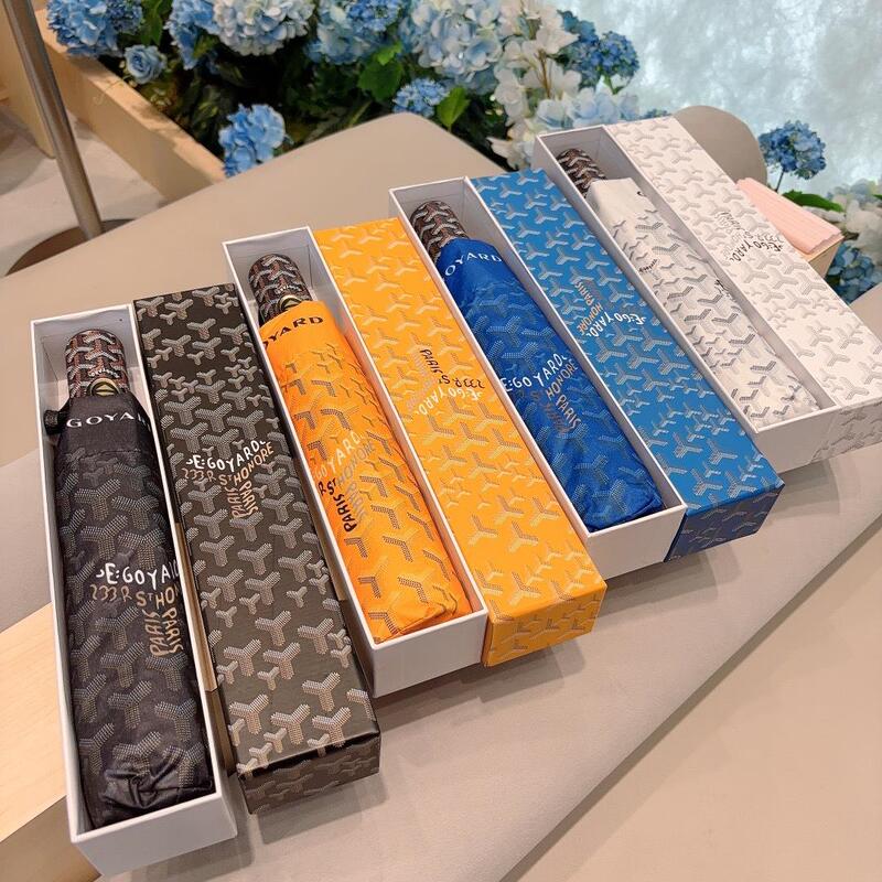 New Model Dog Tooth Pattern Fully Automatic Dual-Use Umbrella for Sun and Rain, Trendy 50% off Portable Black Coating Sun Protection Luxury Gift Umbrella