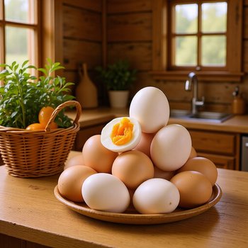 [35G-45G/Piece] Freshly Picked Pink-Shelled Eggs from Farm Mountain Forests, Free-Range Eggs, Fresh Cordyceps Eggs, 4-30 Pieces