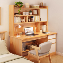 Desk bookshelf bookcase integrated table junior high school student home study writing table bedroom computer table desktop table