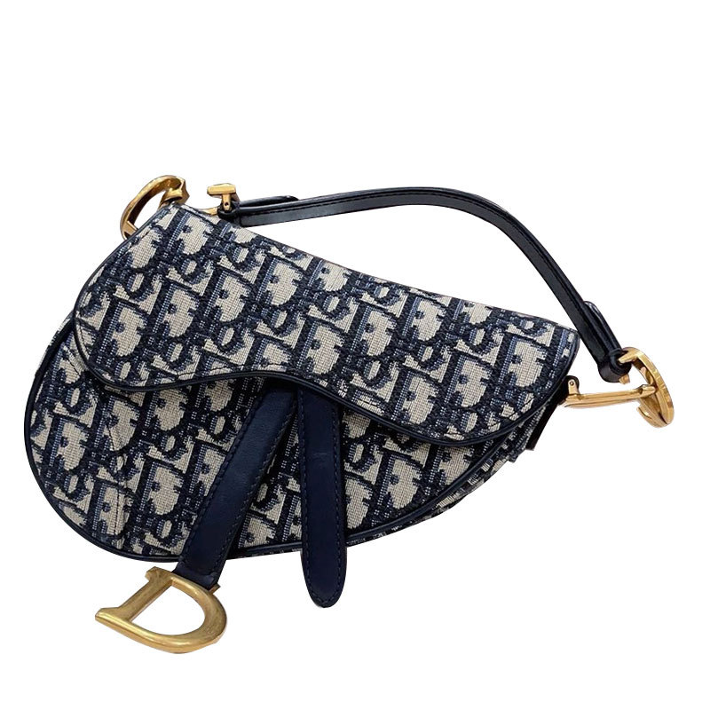 [95% New] Dior Dior Saddle Mini Monogram Saddle Bag Handbag Women's Bag Genuine Bag