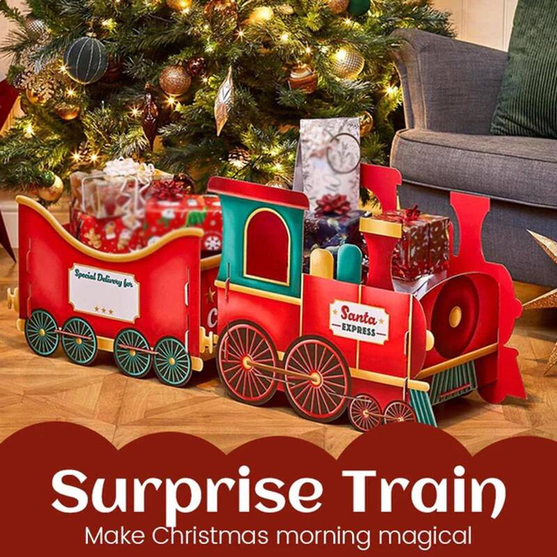 Cross-Border Christmas Gift Trains Christmas Gift Train Set Cardboard Candy Stand Party Decoration Cross-Border Christmas Gift Trains Christmas Gift Train Set Cardboard Candy Stand Party Decoration