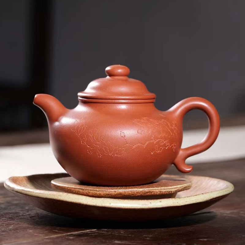 High work Fan Weiqin handmade raw mineral red downhill < tycoon lotus seed > capacity 360 ml