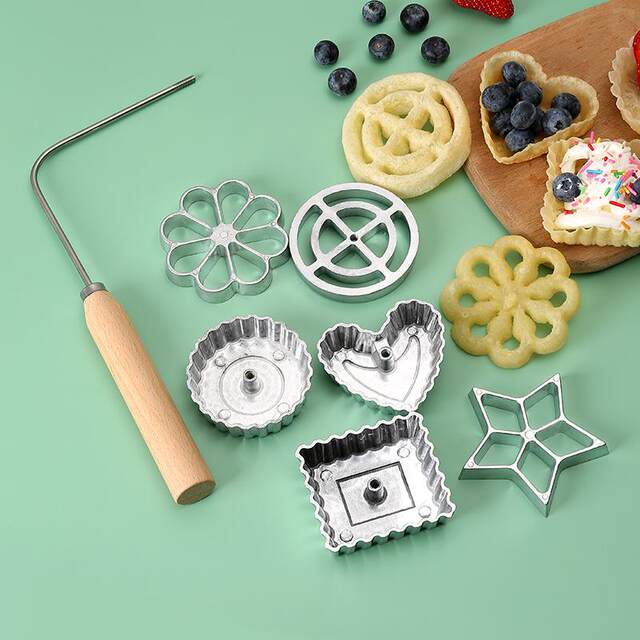 Fried plum blossom cake mold household gold honeycomb cake snack money circle sugar ring making tool oil mound model