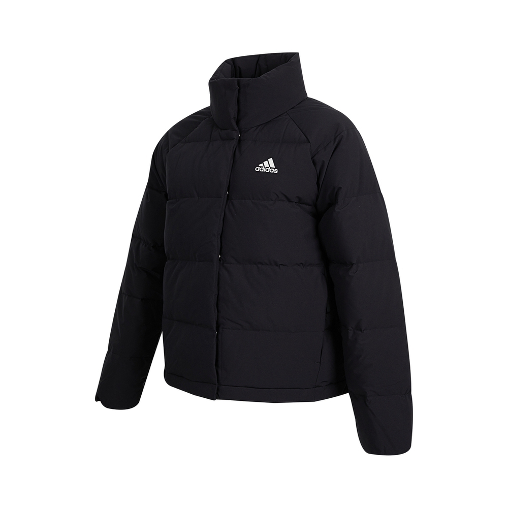 Adidas阿迪达斯运动羽绒服女黑色立领保暖外套HG8696