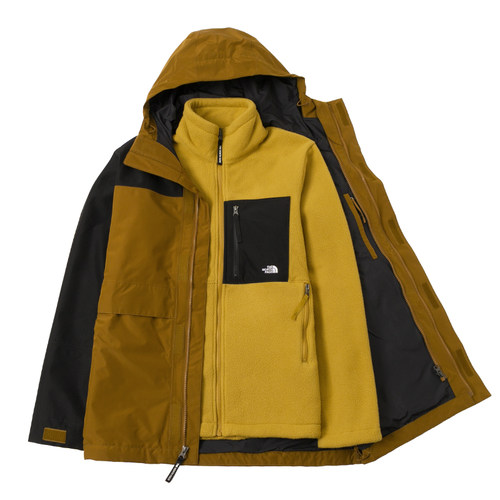 The North Face北面摇粒绒三合一冲锋衣男保暖棉内胆冲锋衣外套