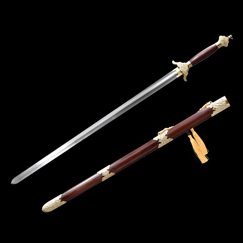 (Mo Dry Sword) Tai Chi Soft Sword-Melan Zhukiju (bright copper patterned steel acid branches wood) unopened