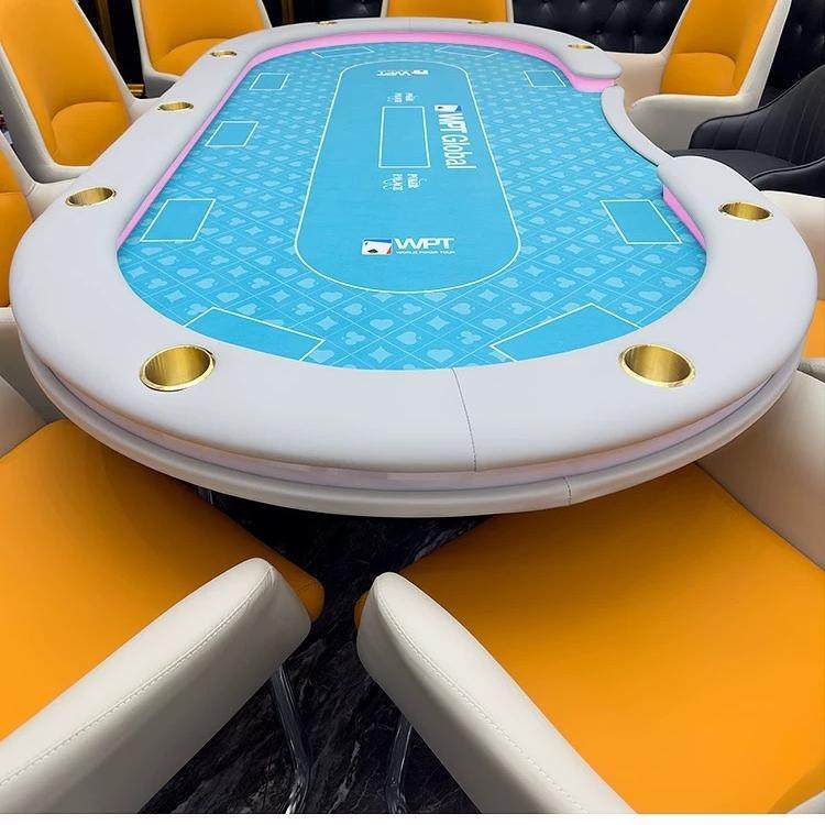 High-End Card Table Texas Hold'Em Table Set Club Table Texas Hold'Em Set Professional Factory Direct Sales Table Cover Matching