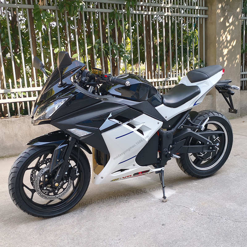 Eco Kawasaki Ninja Electric Mini Ninja Motorcycle 3000W72V High-Power High-Speed Electric Motorcycle