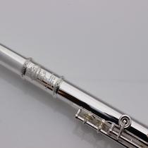 L925 sterling silver mouthpiece flute instrument French 1617 hole B tail opening full silver professional flute performance examination for beginners