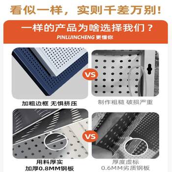 Wall construction hole plate rack hanging hole plate plddb006 wall storage punching plate hardware stainless steel storage rack