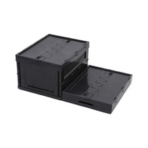 500-storage 00 fold foldable box black with lid printing logo printing assembled folding 552 turnover box vehicle