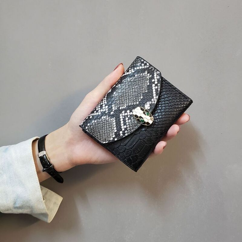 Ins New Style Patchwork Snake Print Leather Wallet Small Wallet for Women Short Style European and American Ladies' Wallet Fashion 70% off Trendy Coin Purse Ins New Style Patchwork Snake Print Leather Wallet Small Wallet for Women Short Style European and American Ladies' Wallet Fashion 70% off Trendy Coin Purse