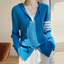 Zoyunnu 2022 Spring and Autumn New Korean Style Loose Cardigan Jacket Casual Hooded Sweater Womens Slim