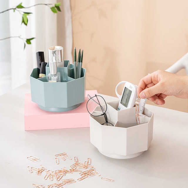 Pen holder rotating desktop stationery storage box office creative pen box student storage box cosmetics debris storage