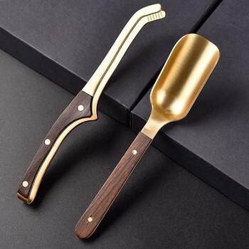 Tea spoon tea clip three-piece set kung fu tea set accessories tea tweezers non-slip tea cup tea clip set stainless steel