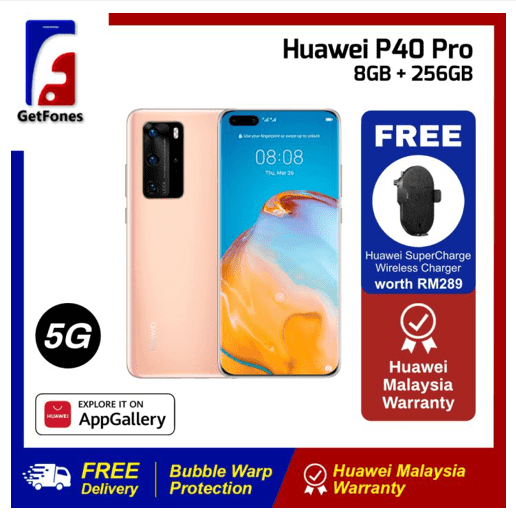 Huawei P40 Pro [8GB + 256GB] - 1 Year Warranty by HUAWEI Malaysia