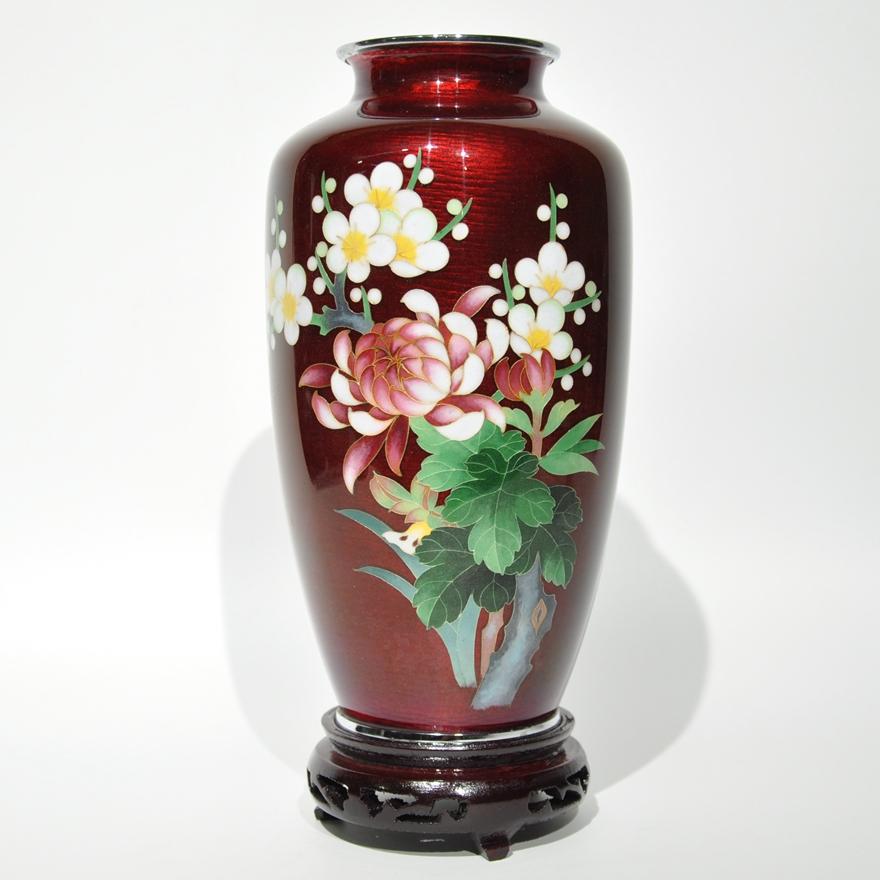 日本七宝烧】景泰蓝花瓶铜胎纯手工掐丝珐琅-Taobao 日本七宝烧】景泰蓝花瓶铜胎纯手工掐丝珐琅-Taobao