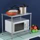 Stainless steel color rack desktop storage stainless steel color storage rack two-layer oven rack 2-layer microwave oven cabinet partition