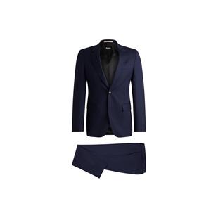Fit Suit Virgin BOSS Wool Patterned Slim Micro HUGO