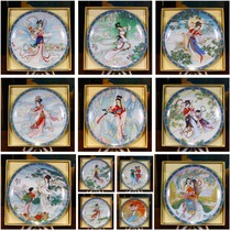 Antique ] Royal Jingdezhen Middle porcelain disc West Lake Story Full set WN21111912-2