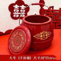 Descendants Bucket Wedding Celebration Supplies Small Brides Marriage Dowry Wedding Portable Bucket Wedding Bucket Wedding Toilet