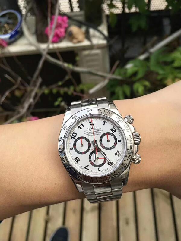 Rolex 95 New Daytona Series 18K White Gold Automatic Mechanical Men's Watch 116509-78599 Silver