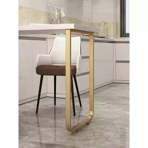 Односторонний кронштейн для ножек стола из кованого железа, край стойки для ног, стойка для стола, обеденный стол, опора для ног шкафа, опорная основа